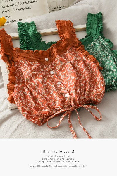 Maieu scurt de damă retro cu elemente din dantelă și cravate