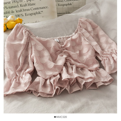 Naiste pluus spitsikaelusega ja 3/4 varrukatega