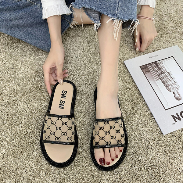 Papuci moderni de dama cu talpa plata in mai multe culori