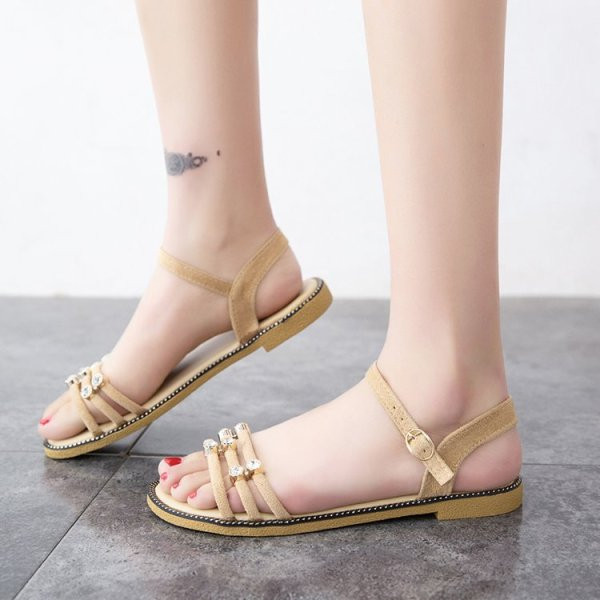 Sandale de dama moderne cu bretele subtiri si pietre