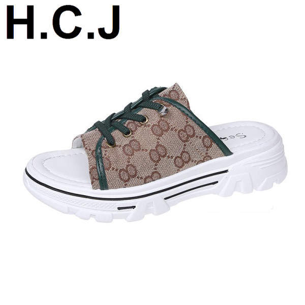 Papuci noi de dama cu talpa inalta si cravate element