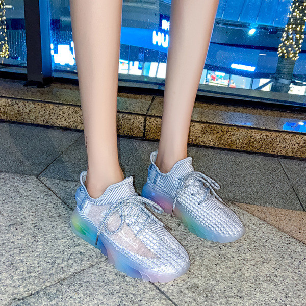 Tenisi dama sport-casual cu talpa din cauciuc colorat