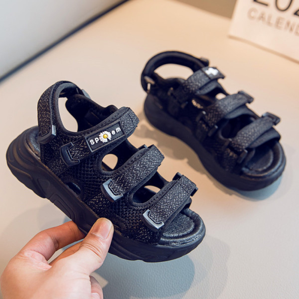 Ikdienas bērnu sandales ar uzlīmēm meitenēm un zēniem