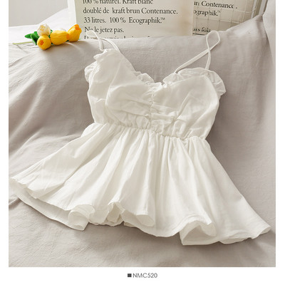 Maieu de damă decupat cu bretele subțiri