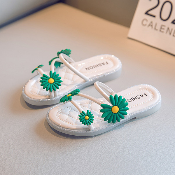 Papuci moderni pentru copii cu elemente florale 3D