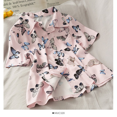 Cămașă modernă de damă cu guler și imprimeu clasic