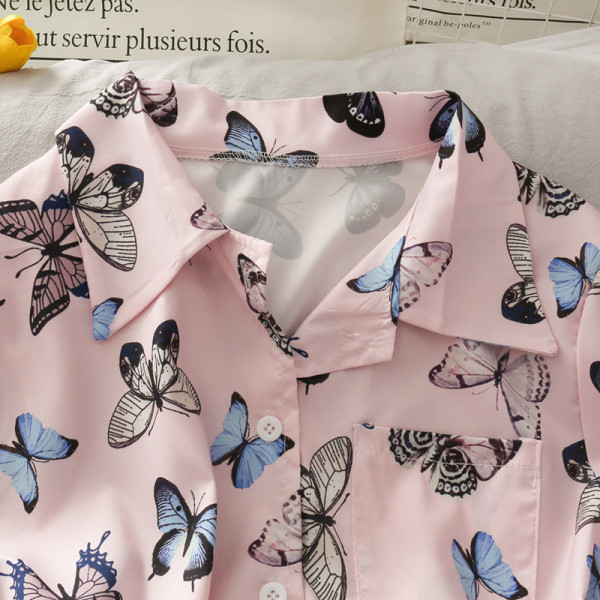 Cămașă modernă de damă cu guler și imprimeu clasic