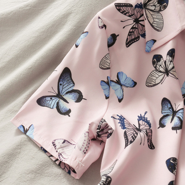 Cămașă modernă de damă cu guler și imprimeu clasic