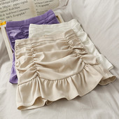 Pieguloši sieviešu svārki ar lokām un augstu vidukli