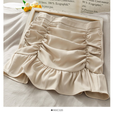 Pieguloši sieviešu svārki ar lokām un augstu vidukli