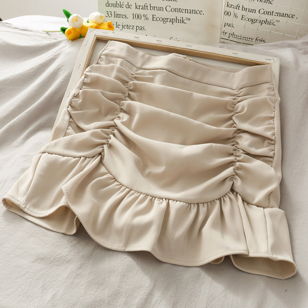 Pieguloši sieviešu svārki ar lokām un augstu vidukli