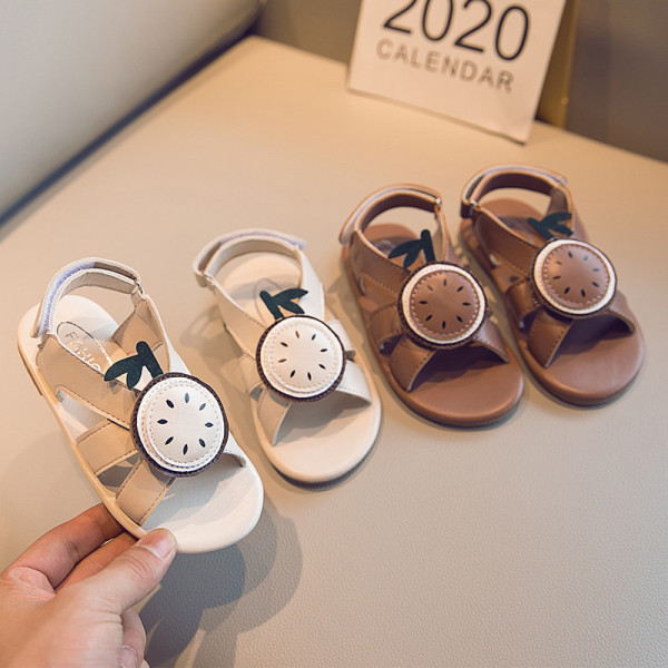 Sandale actuale pentru copii din piele ecologica cu element 3D