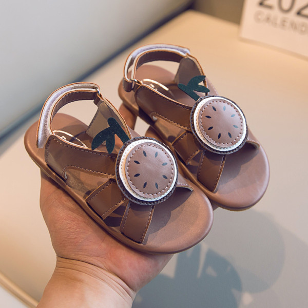Sandale actuale pentru copii din piele ecologica cu element 3D