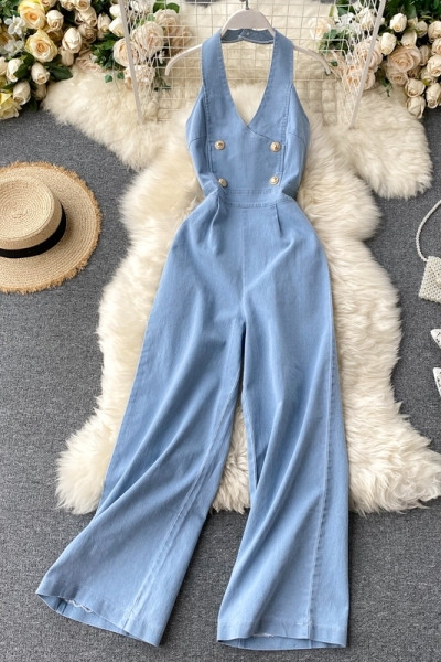 Naiste teksakombinesooni lai mudel palja selja ja nööpidega