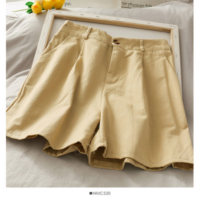 Pantaloni scurți largi de damă cu talie înaltă