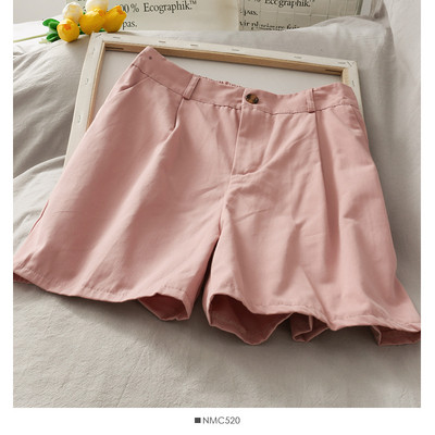 Pantaloni scurți largi de damă cu talie înaltă