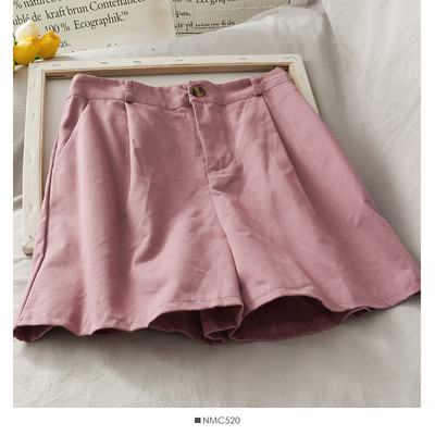 Pantaloni scurți largi de damă cu talie înaltă