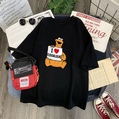 Modern női póló széles modell színes rátéttel