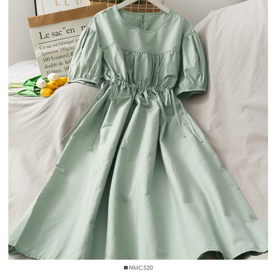 Rochie casual de dama cu decolteu oval si talie reglabila