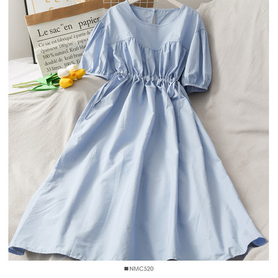 Rochie casual de dama cu decolteu oval si talie reglabila