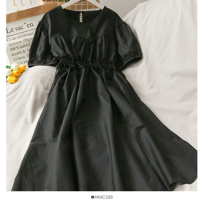 Rochie casual de dama cu decolteu oval si talie reglabila