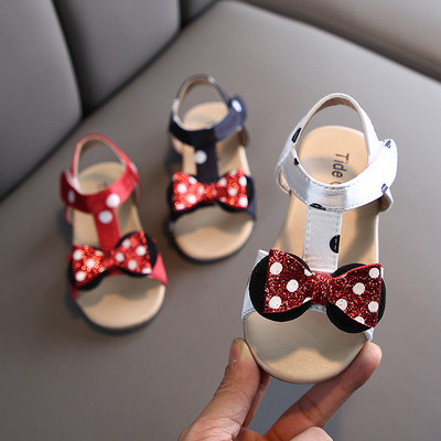Нов модел детски сандали с панделка за момичета