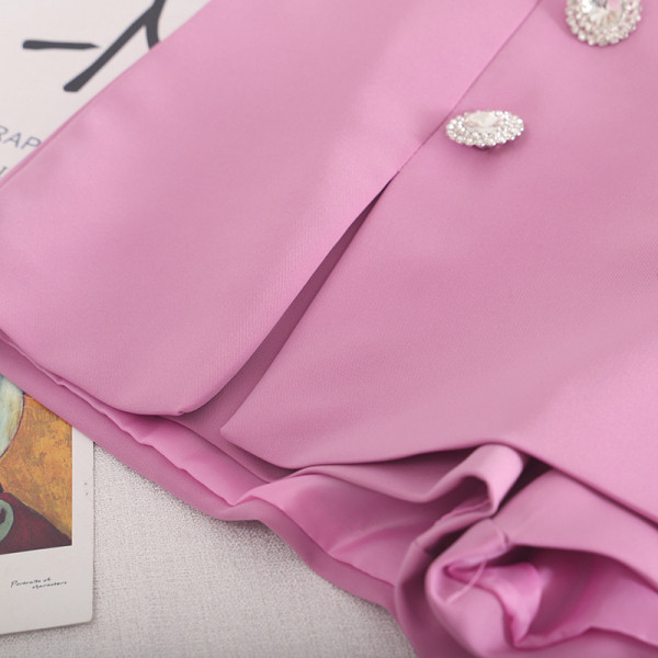 Fusta-pantaloni actuali de dama cu talie inalta si nasturi