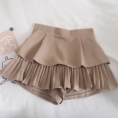 Redős női szoknya-nadrág magas derékkal