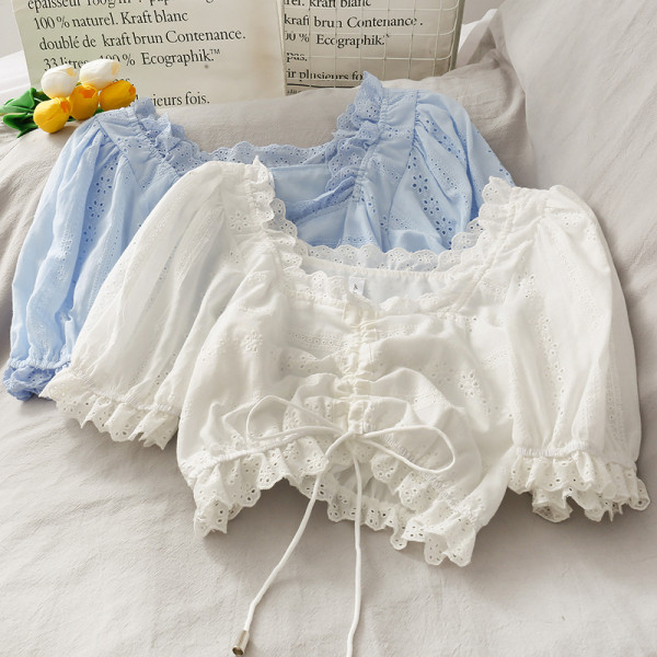 Bluza scurta de dama cu cravate