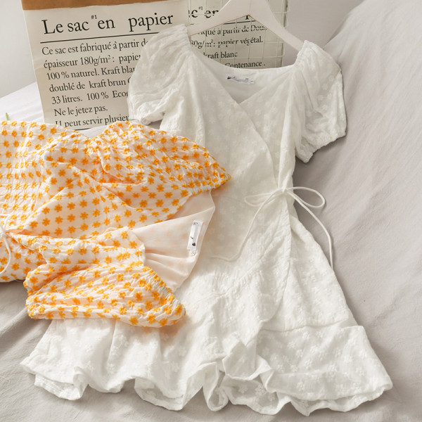 Rochie de dama de primavara-vara cu cravate