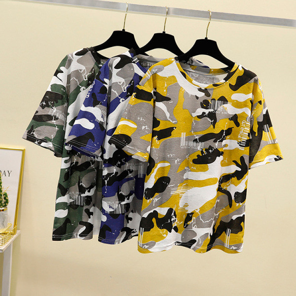 Tricou de dama model nou cu model de camuflaj