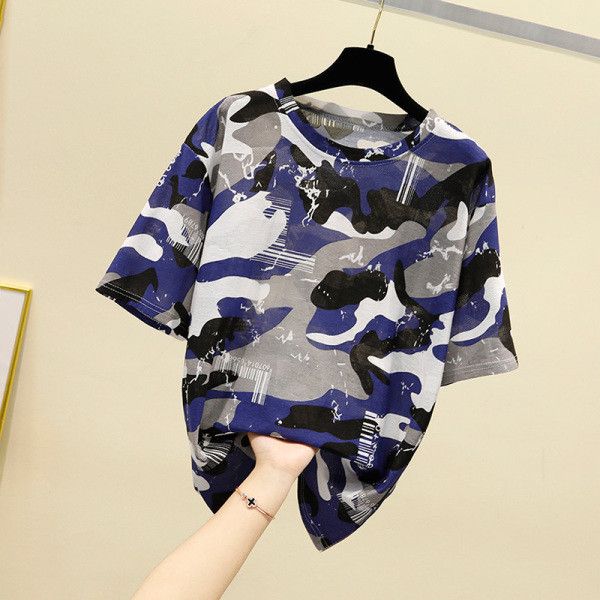 Tricou de dama model nou cu model de camuflaj