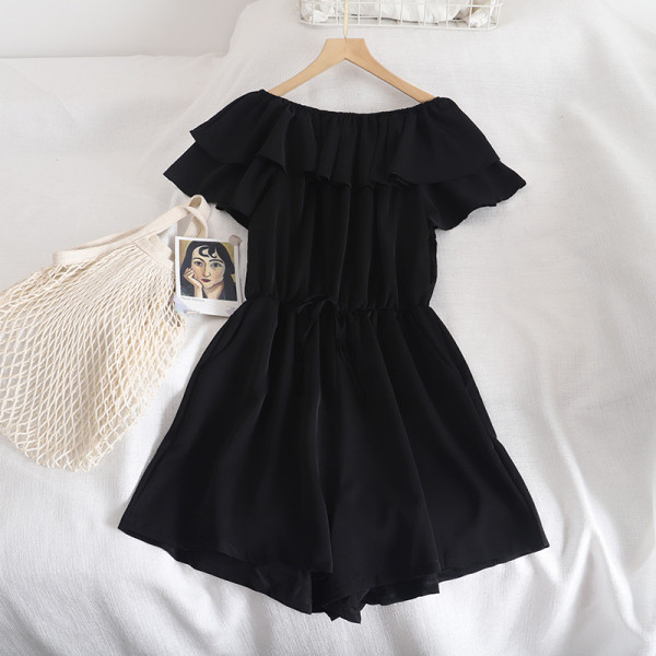 Salopeta de dama moderna model larg cu cravate