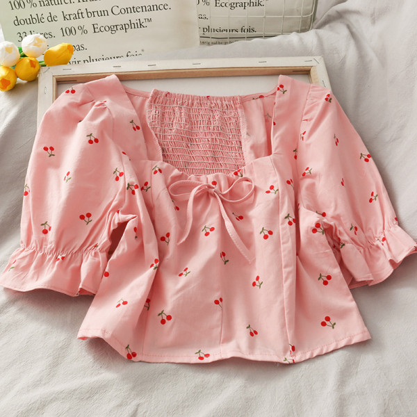 Naiste 3/4 varrukate ja lipsudega pluus