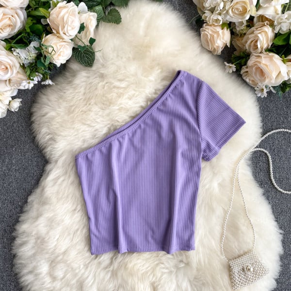 Moderns sieviešu t-krekls ar vienu piedurkni