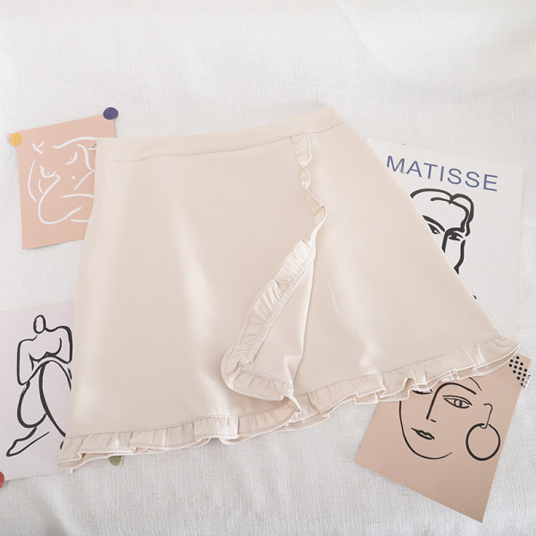 Fusta scurta de dama moderna cu bucle si fermoar