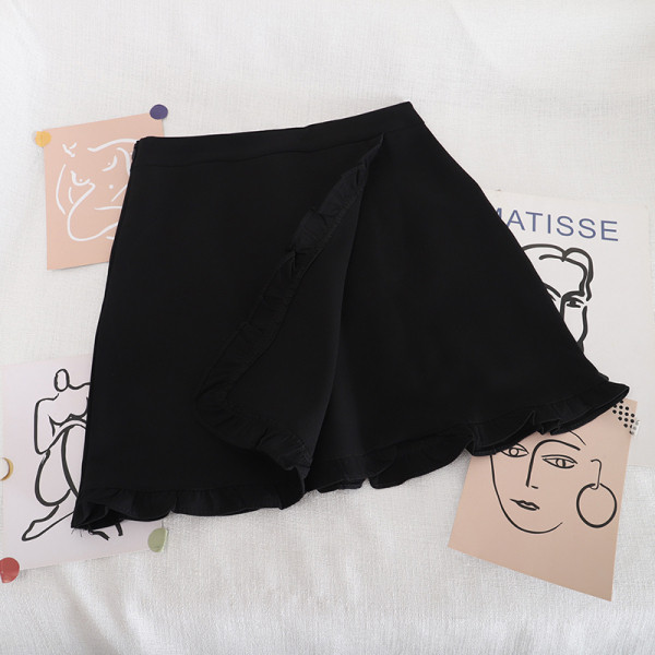 Fusta scurta de dama moderna cu bucle si fermoar