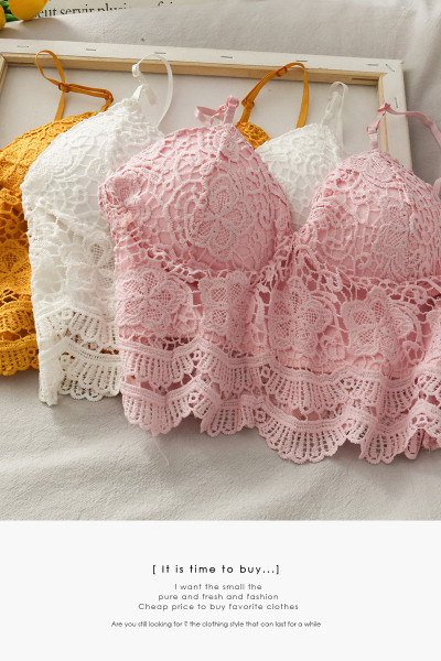 Moodne naiste topp pitsi ja õhukeste rihmadega