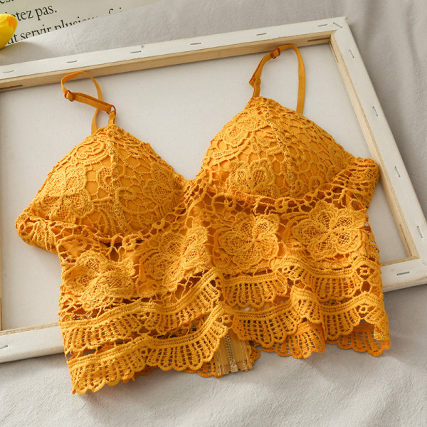 Moodne naiste topp pitsi ja õhukeste rihmadega