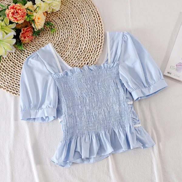 Bluză retro damă casual cu decolteu oval