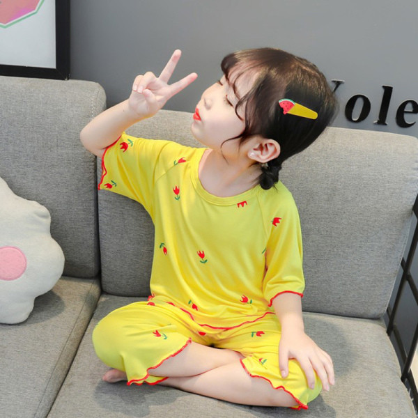 Vaikiška plona dviejų dalių pižama mergaitėms