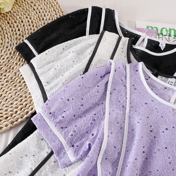 Bluză casual de damă cu mâneci 3/4 și decolteu oval