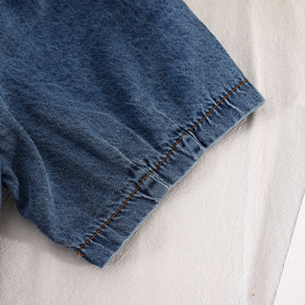 Rochie de dama din denim cu decolteu barca si nasturi