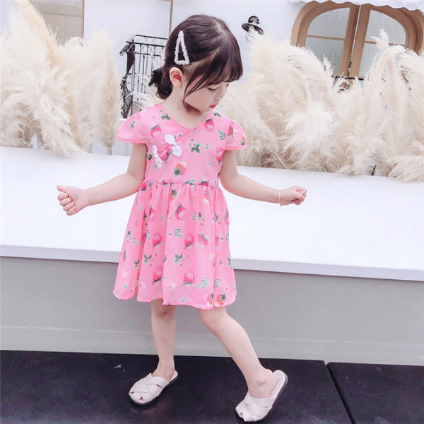 Model rochie decupata pentru copii cu decolteu in V