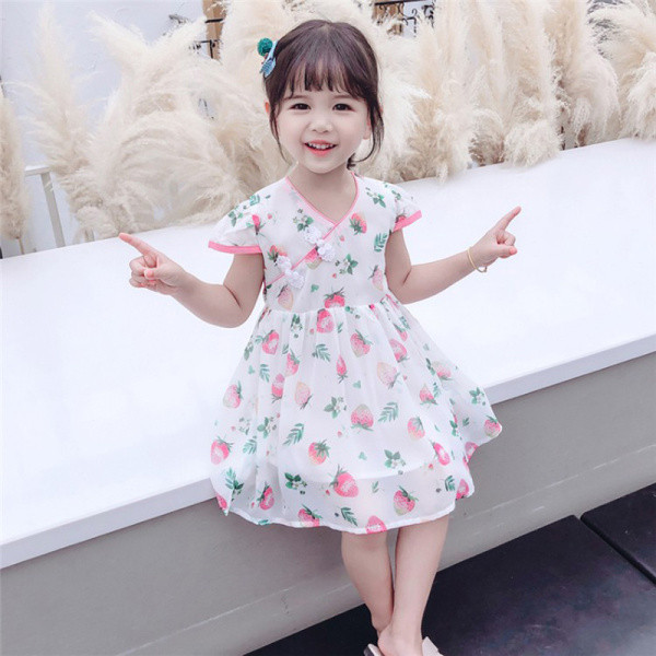 Model rochie decupata pentru copii cu decolteu in V