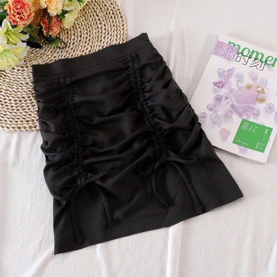 Moodne lipsudega naiste seelik kõrge vöökohaga