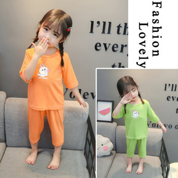 Детска лятна пижама с апликация за момичета