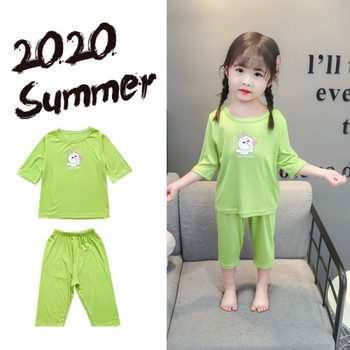 Παιδικές καλοκαιρινές πιτζάμες με εφαρμογή για κορίτσια