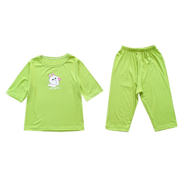 Pijamale de vară pentru copii cu aplicație pentru fete