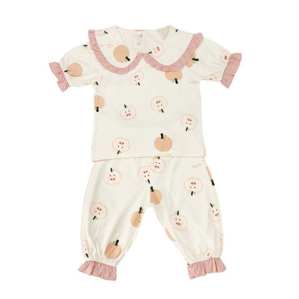 Vaikiškos pižamos su aplikacijomis ir garbanomis mergaitėms